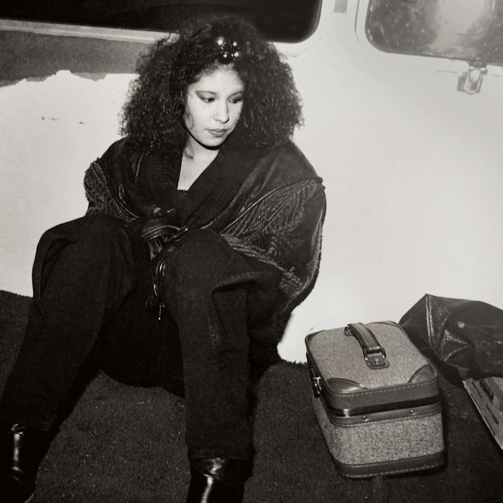 Selena in her tour bus prior to a show in Grand Prairie in December 1988.