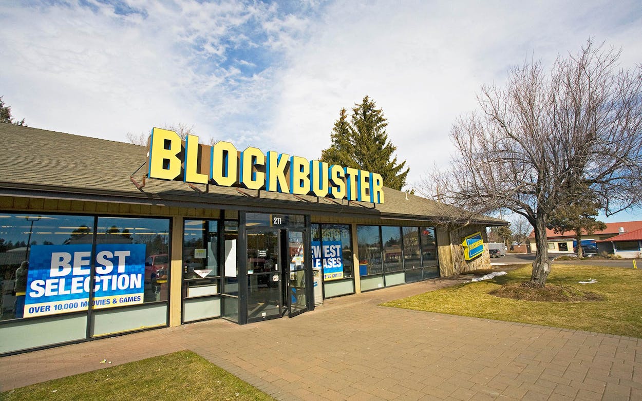 Blockbuster storefront.