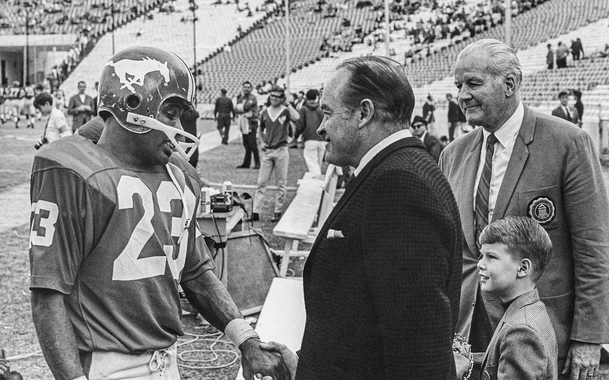 Jerry LeVias with Bob Hope, Homecoming 1968.