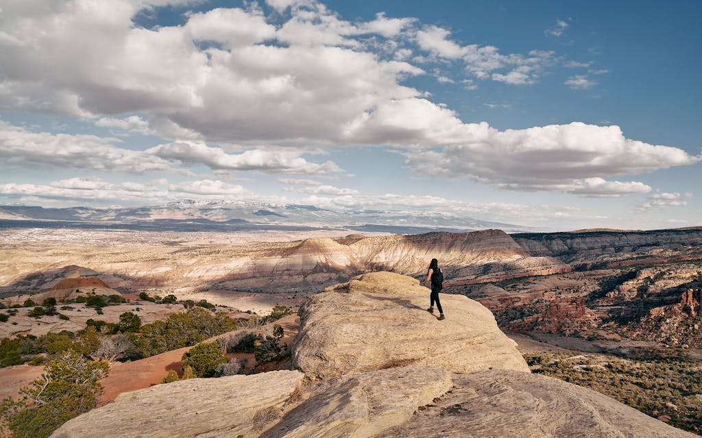 A hiker at Colorado National Monument.