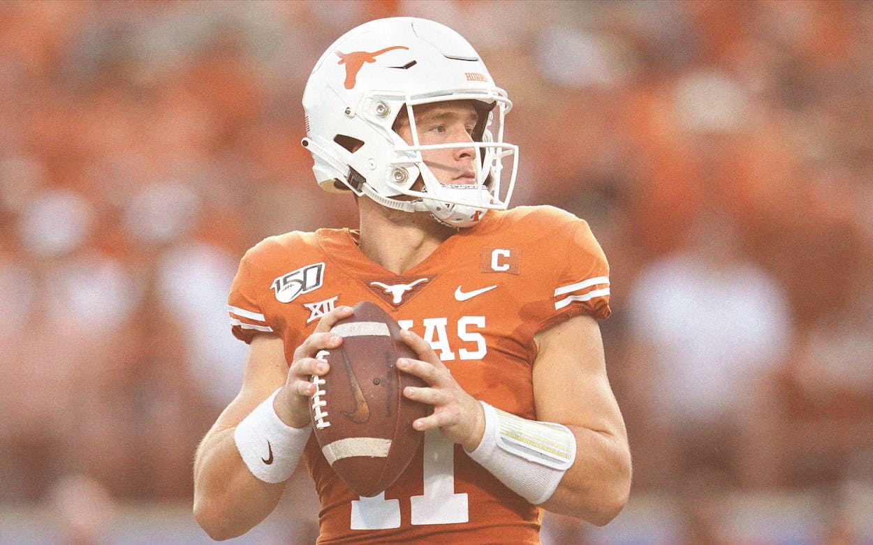 Sam Ehlinger during a game against Louisiana Tech in Austin on August 31, 2019.