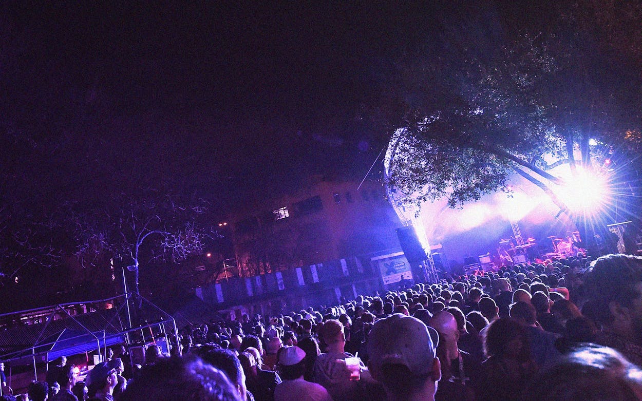 A crowd during SXSW at Stubbs, in Austin.