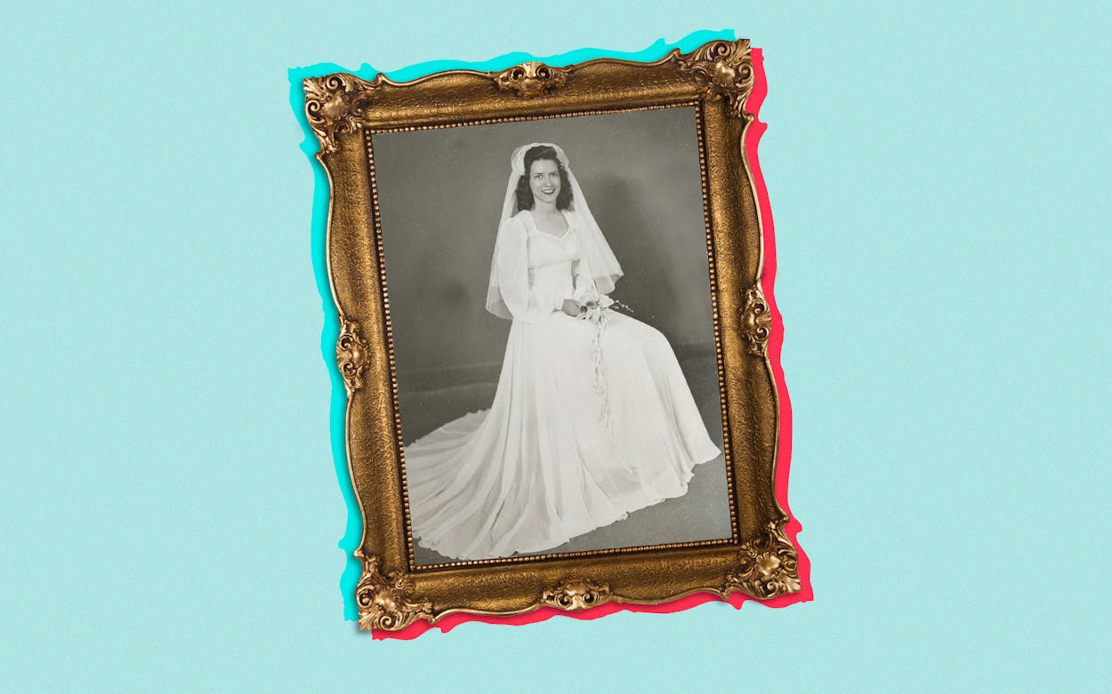 tik-tok-vintage-wedding-dress-history-illo