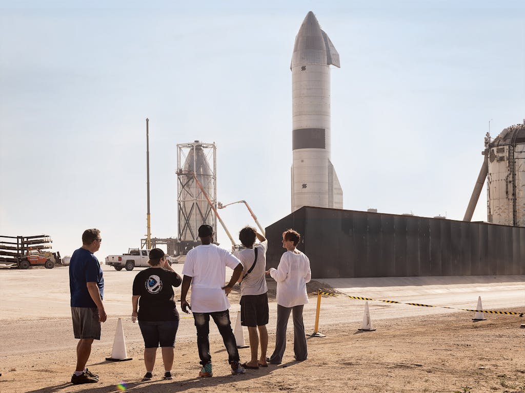 Many visitors travel long distances to see the SpaceX Starship.