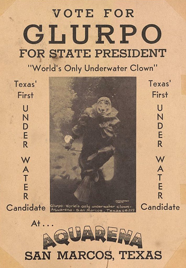 Glurpo poster reading, "Vote Glurpo for State President."