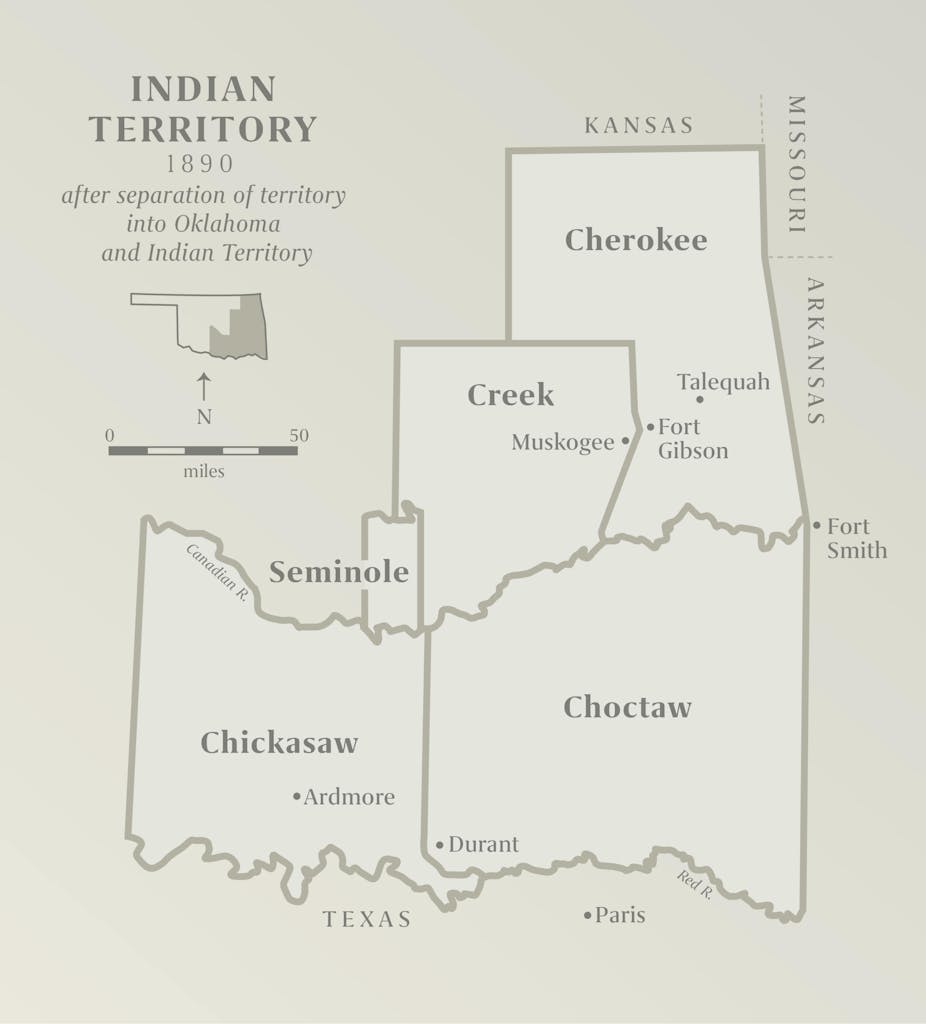 map of indian territory