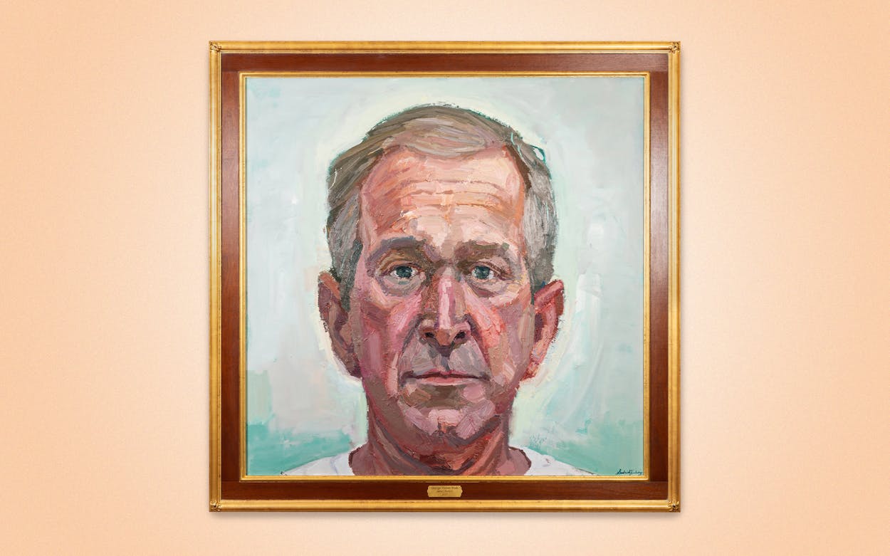 Sedrick Huckaby's painting, George Walker Bush.