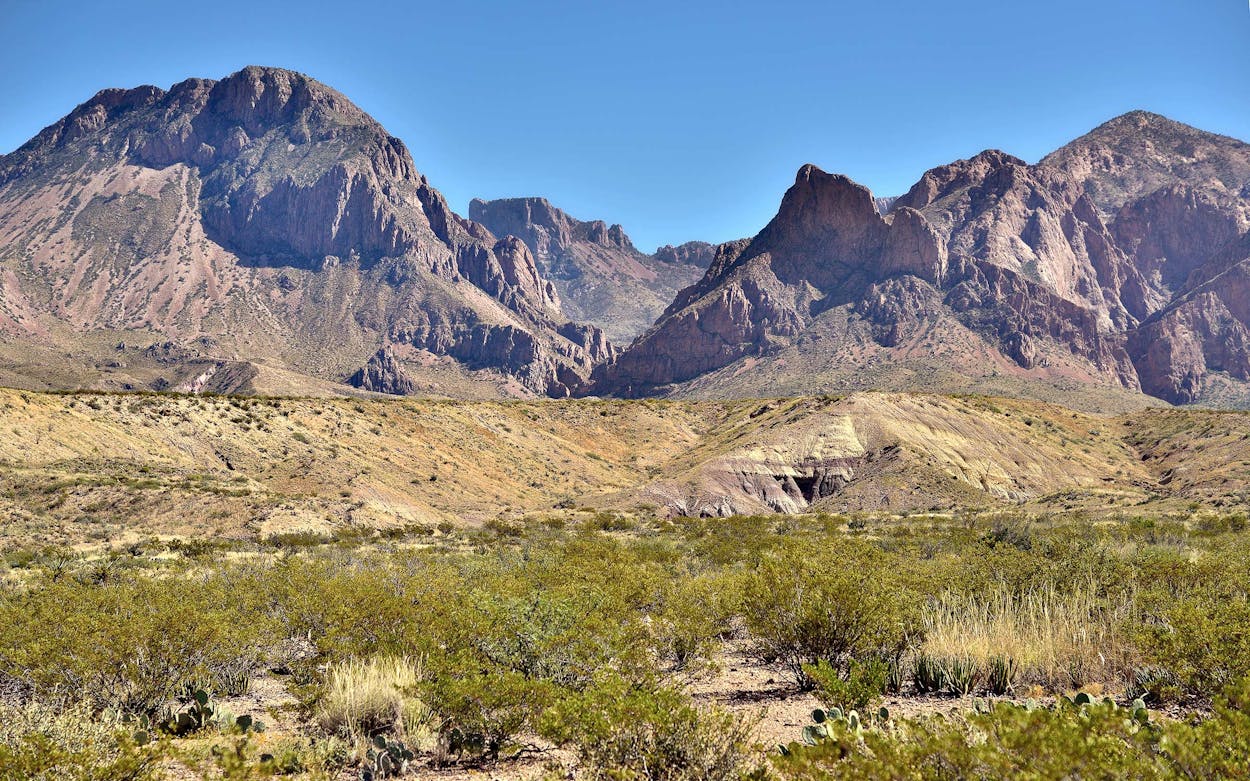 Chisos Volcanic Complex in Big Bend National Park.