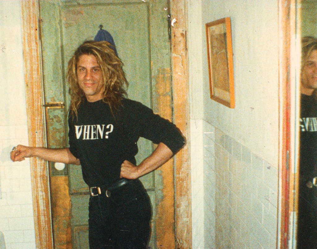 Basinski in Arcadia, the Brooklyn art space and home where he lived with his partner, James Elaine, circa 1990.