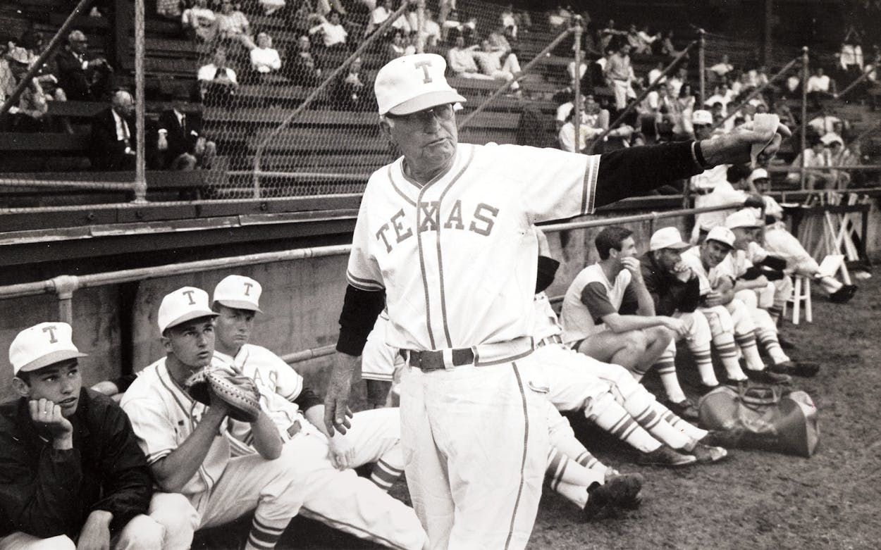 University of Texas Baseball Coach Bibb Falk in the 1960s.