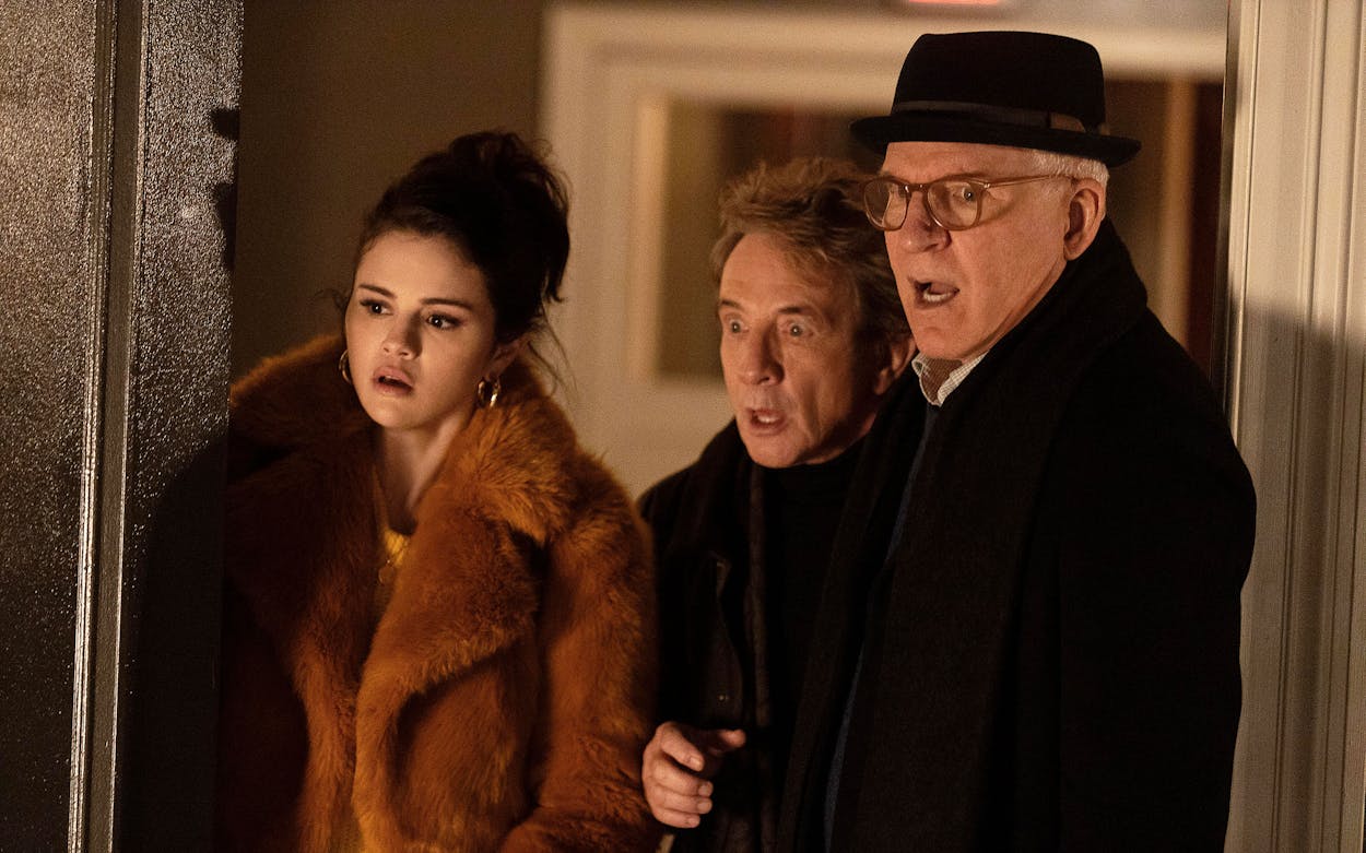 Selena Gomez, Martin Short, and Steve Martin in Only Murders in The Building