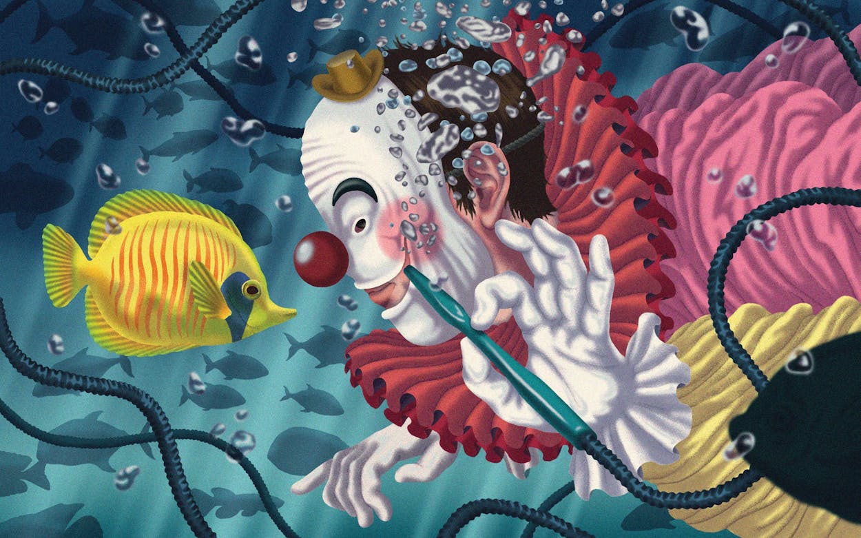 Glurpo the underwater clown San Marcos