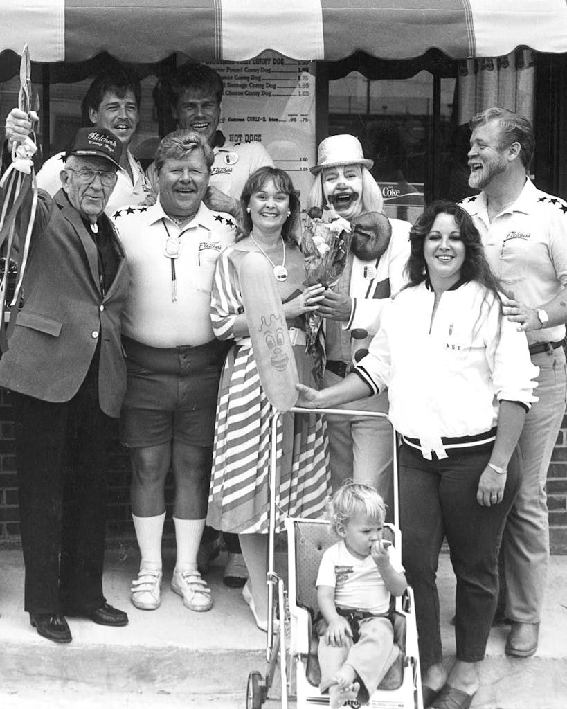 Fletcher family at store opening in the 1980's