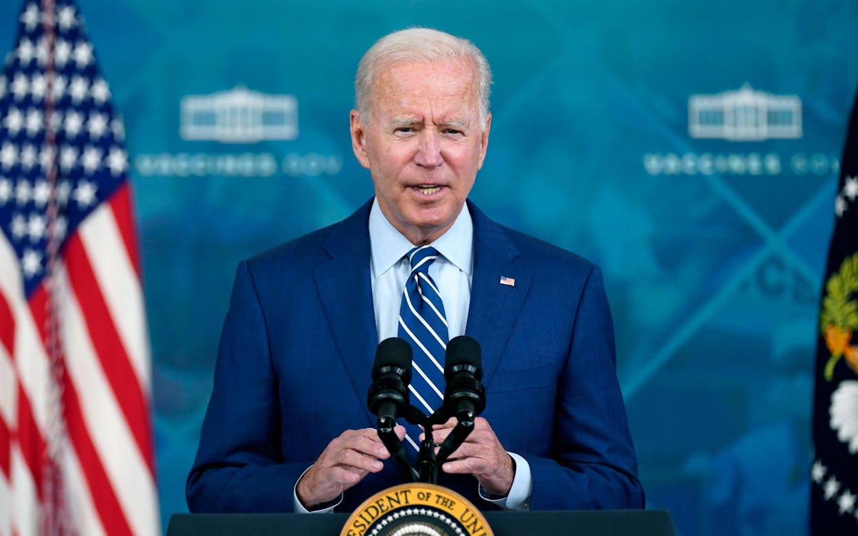 President Joe Biden delivers remarks on COVID-19 during an event in the South Court Auditorium on the White House campus, Monday, Sept. 27, 2021, in Washington.