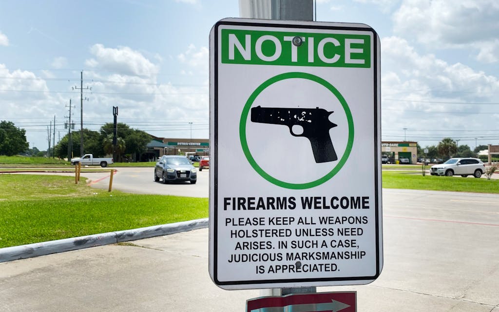 firearms welcome sign