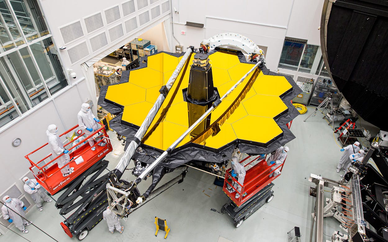 NASA's James Webb Space Telescope underwent cryogenic testing at the Johnson Space Center in Houston for nine months to ensure it would be able to withstand the cold temperatures of space.