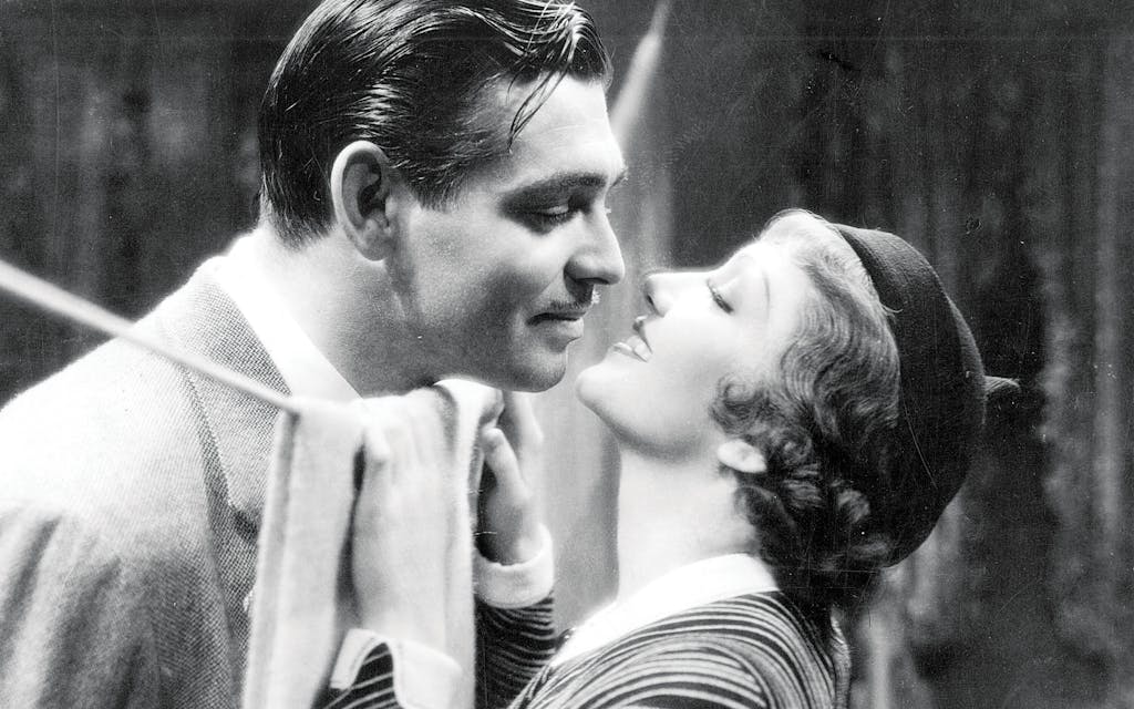 Clark Gable and Claudette Colbert in Frank Capra’s It Happened One Night (1934).