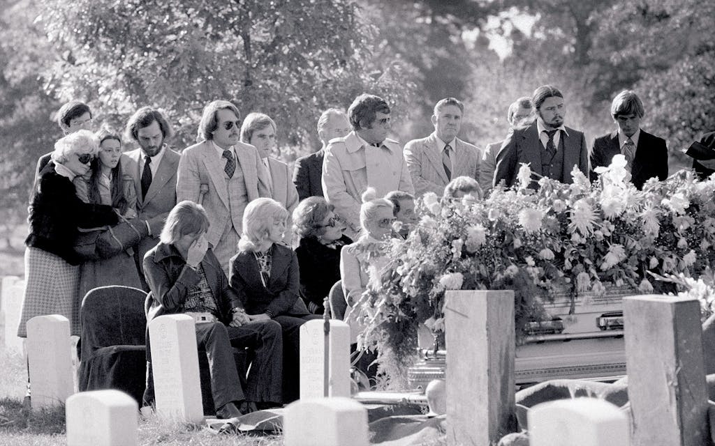 Candace’s graveside service at Arlington National Cemetery, in 1976.