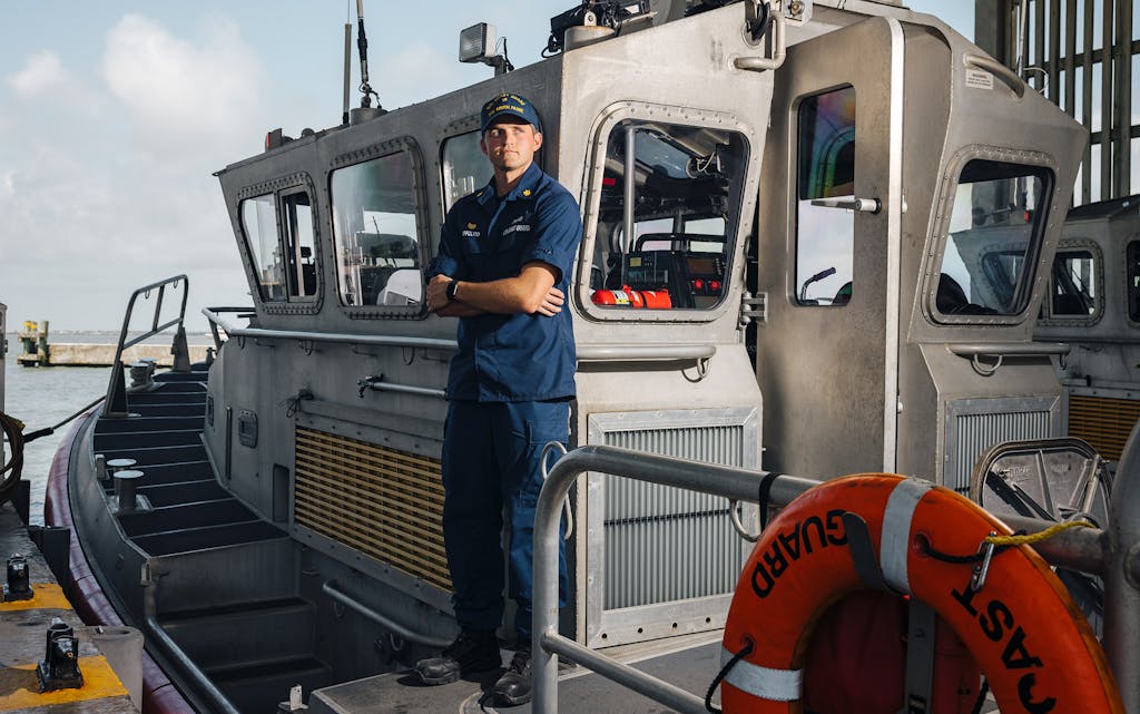 U.S. Coast Guard Lt. Commander Dan Ippolito in South Padre Island on June 9, 2021.