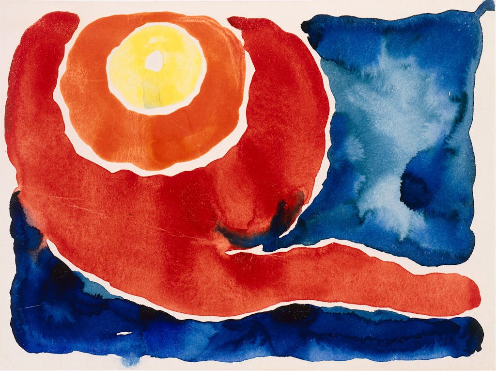 Georgia O’Keeffe's Evening Star No. V (1917), watercolor on paper.
