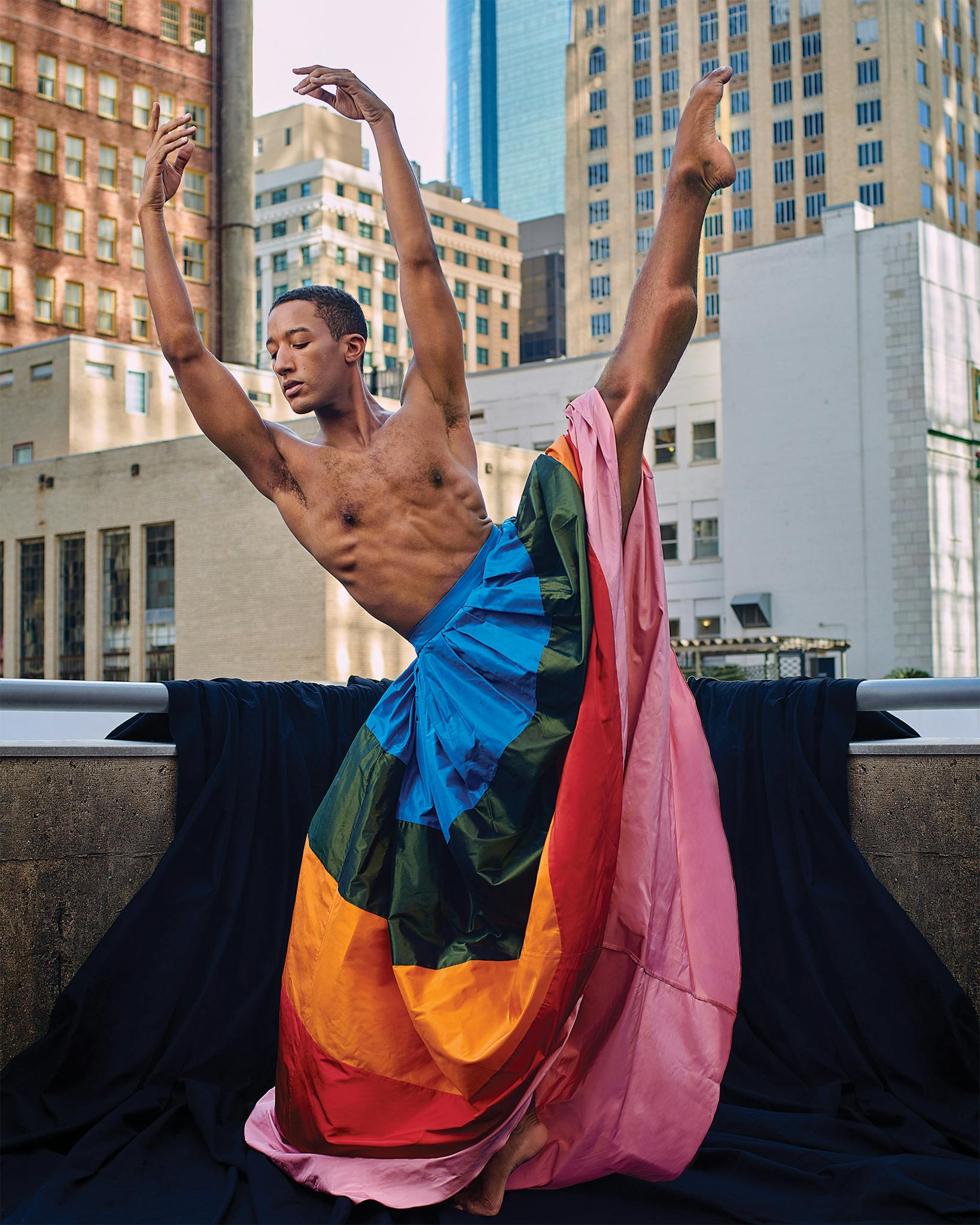 Houston Ballet soloist Harper Watters in downtown Houston on September 26, 2021.