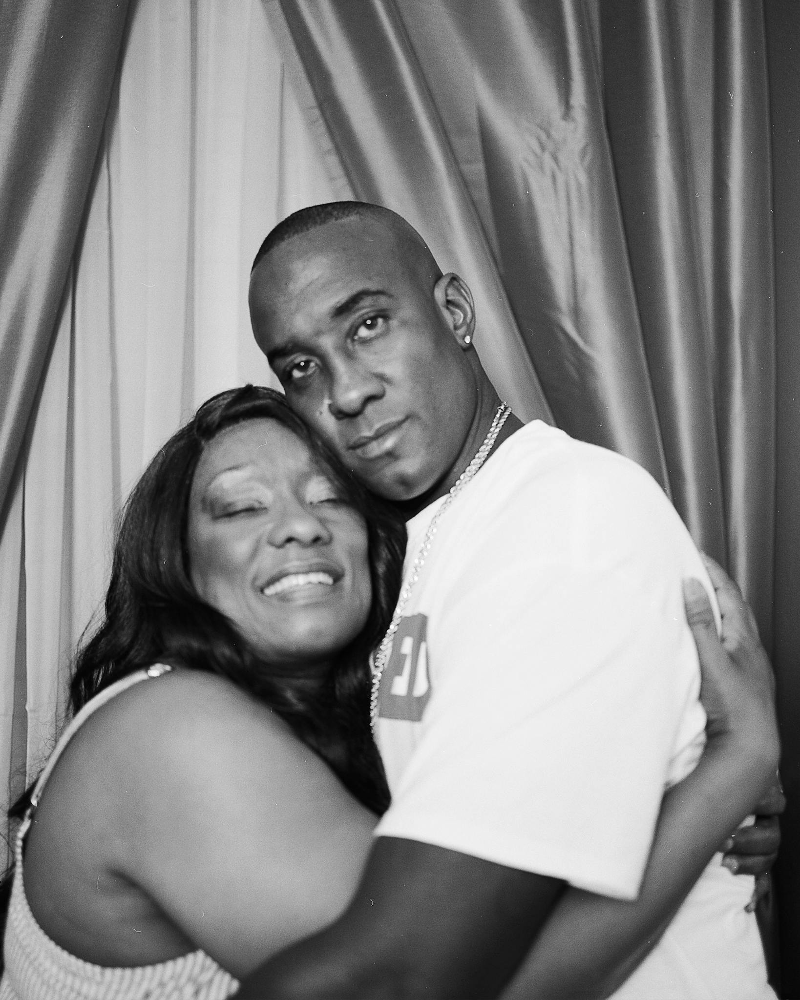 Lydell Grant with his mom Donna Poe at their Houston home on September 1, 2020.