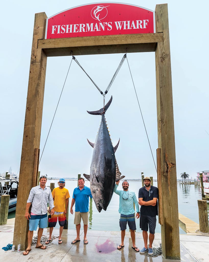 Largest bluefin tuna caught off the coast of Texas.