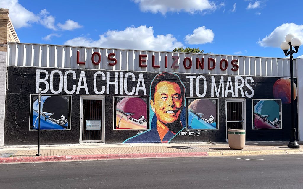 Boca Chica to Mars mural in Brownsville