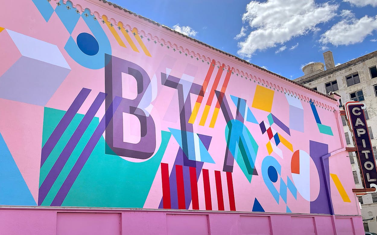 BTX mural by Teddy Kelly in Brownsville