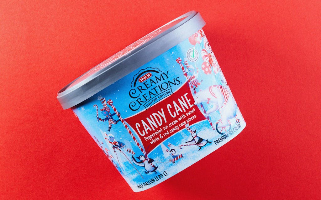 Creamy Creations Candy Cane ice cream 