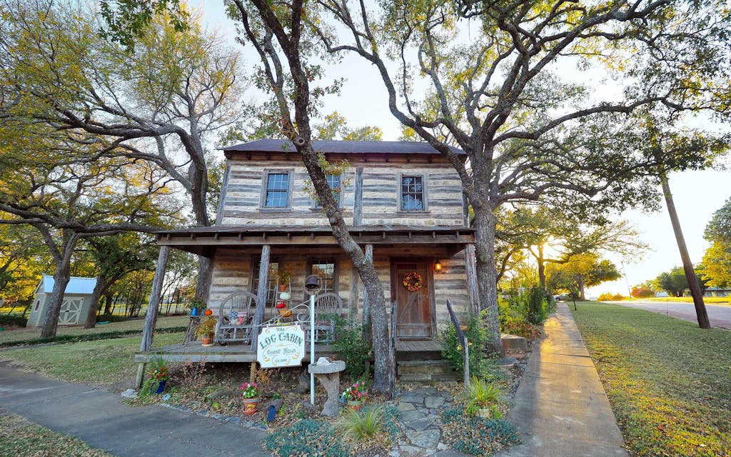 Small Town Texas Cisco log cabin