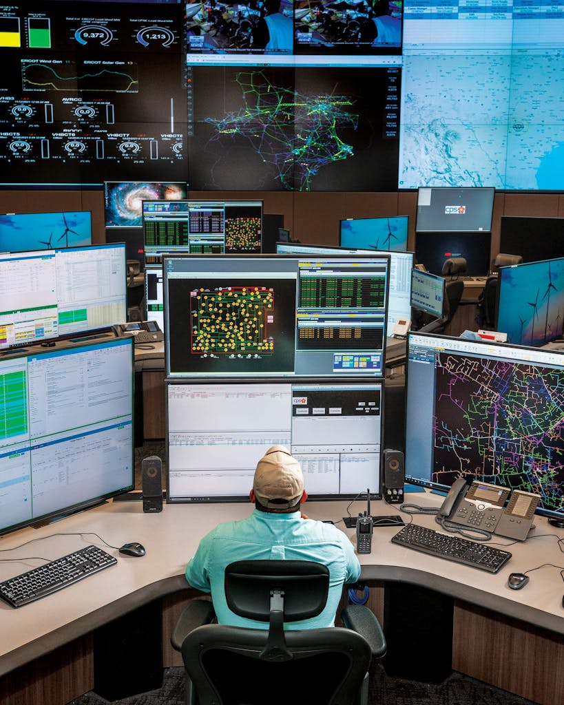 The control room at CPS Energy, in San Antonio.