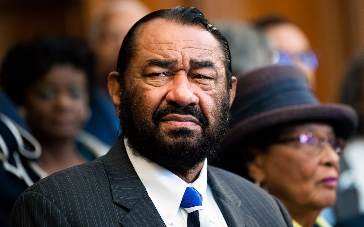 Rep. Al Green, D-Texas, attends a bill enrollment ceremony for the Juneteenth National Independence Day Act in Washington, D.C. on June 17, 2021.