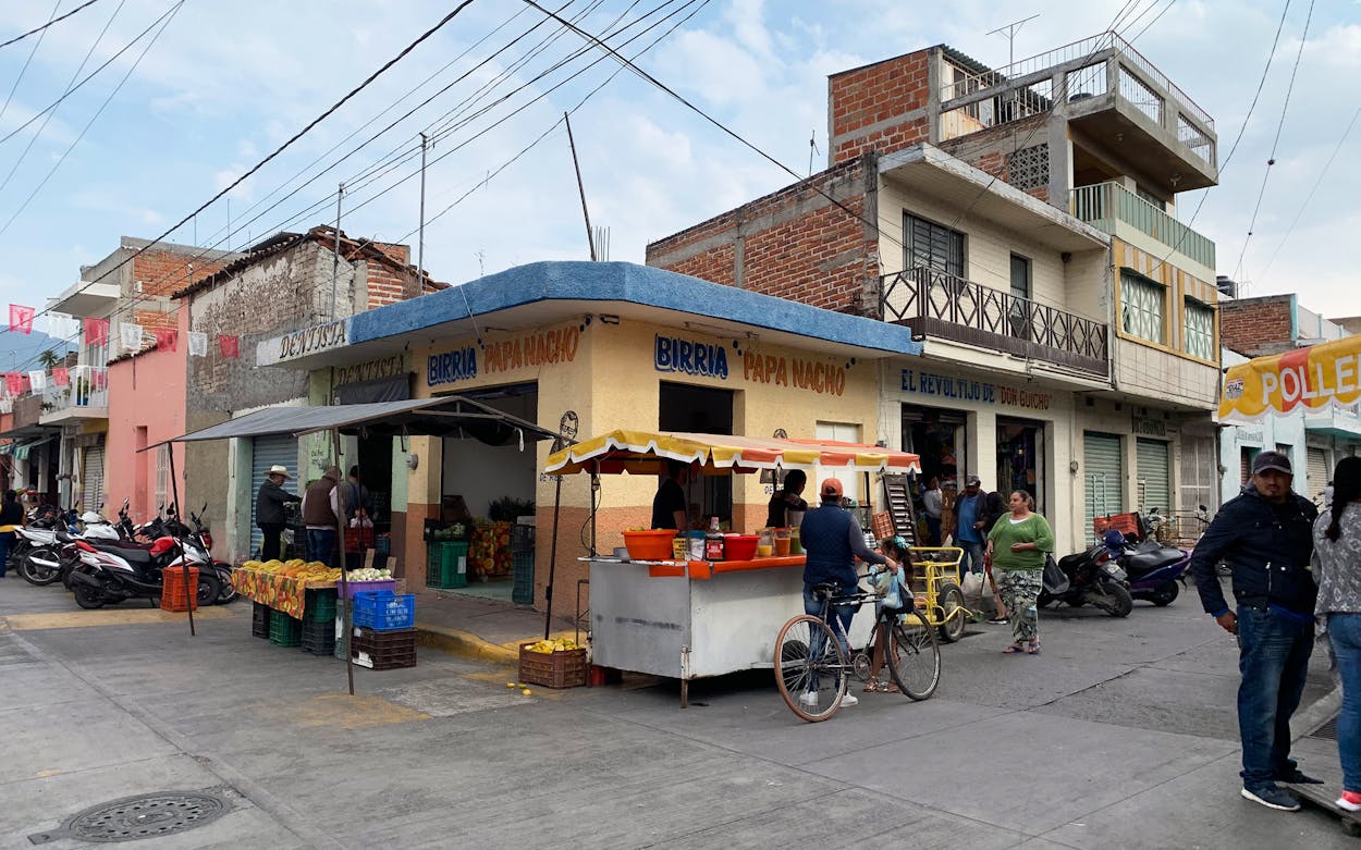 A the hole-in-the-wall taqueria in Mexico City.