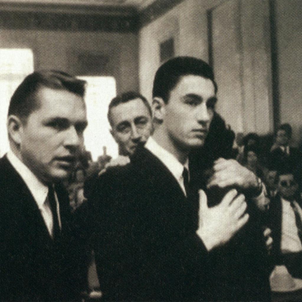 Attorney Warren Burnett and Mack at the trial for Betty Williams' death.