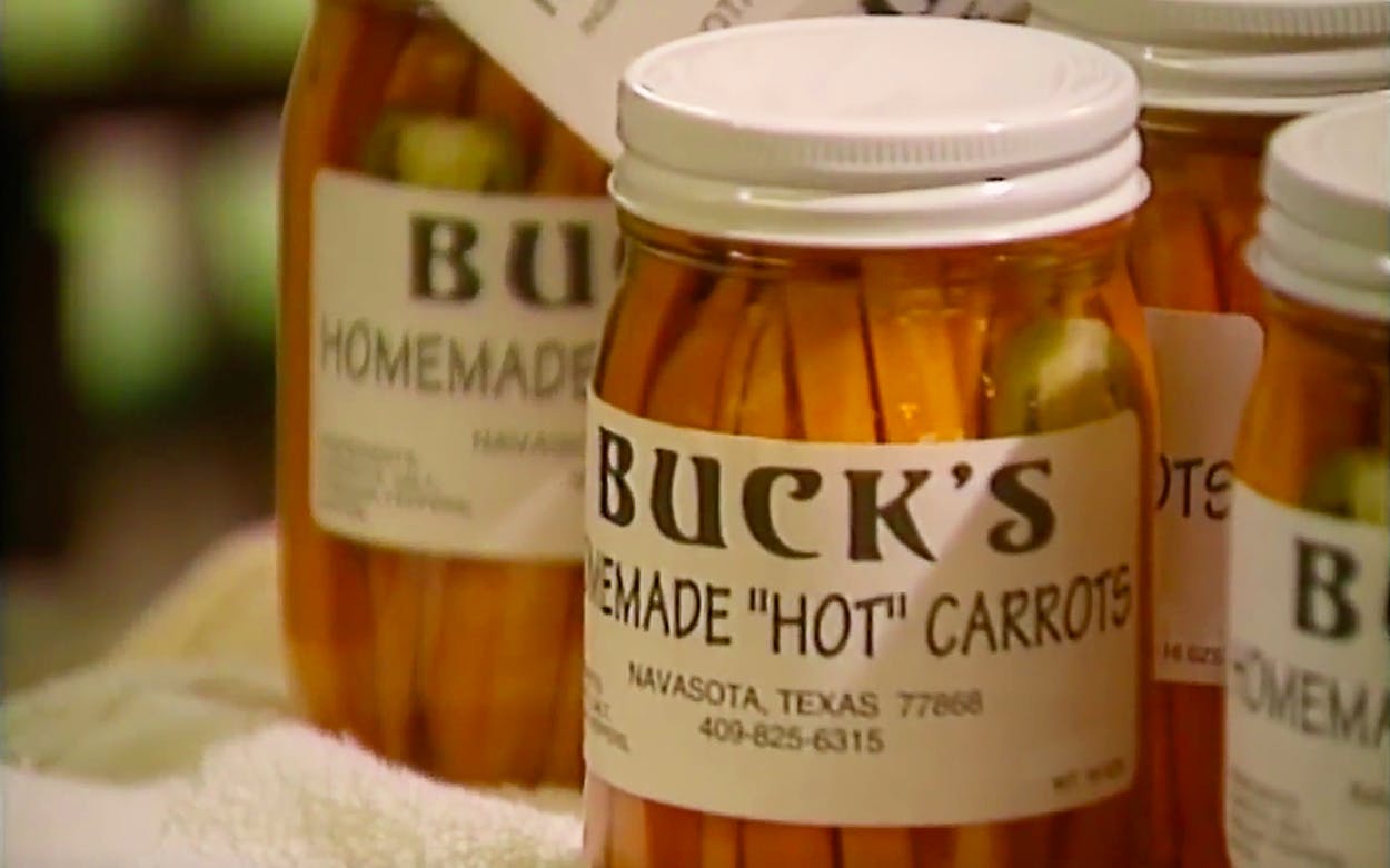 Jars of Buck's Homemade Hot Carrots