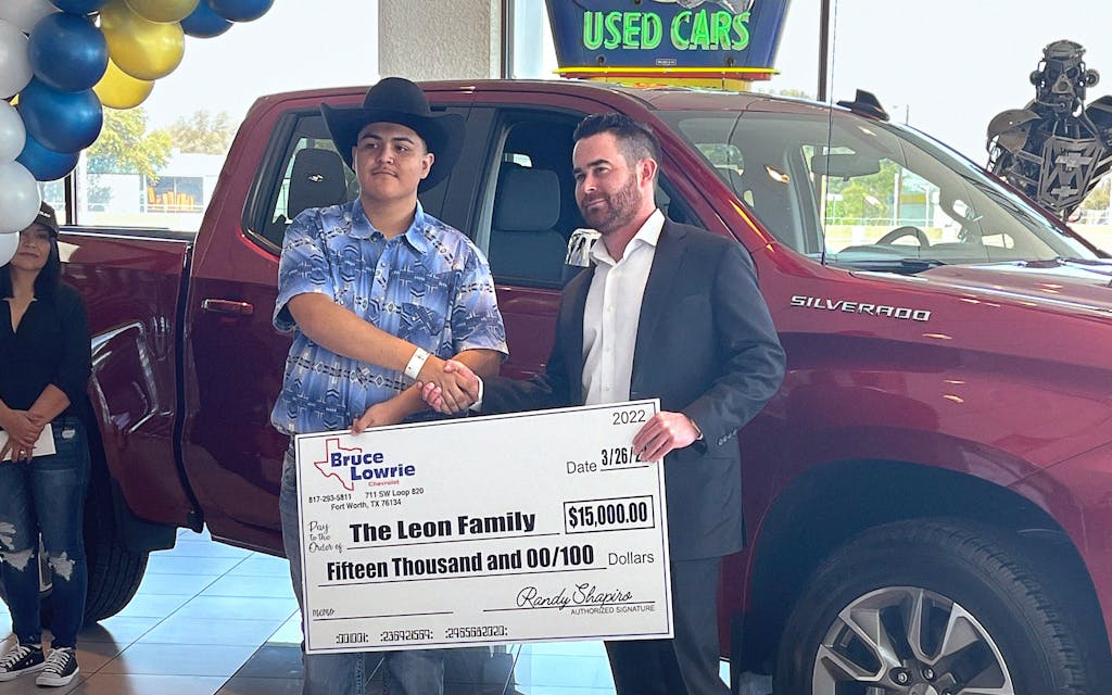 Elgin teen gets new Chevy truck from Bruce Lowrie Chevrolet
