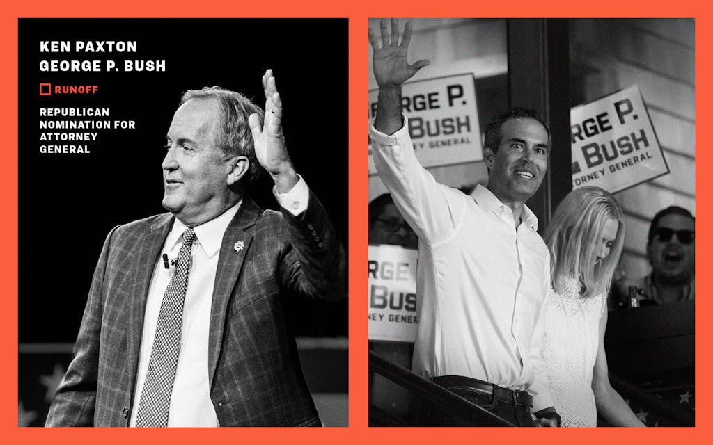 Republican nomination for Attorney General Ken Paxton and George P. Bush