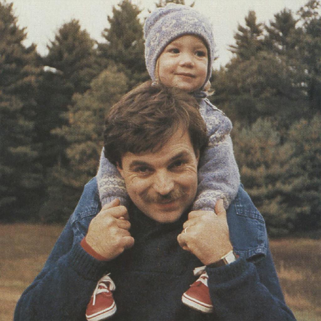Richard Lyon with his daughter, Allison, on his shoulders. 