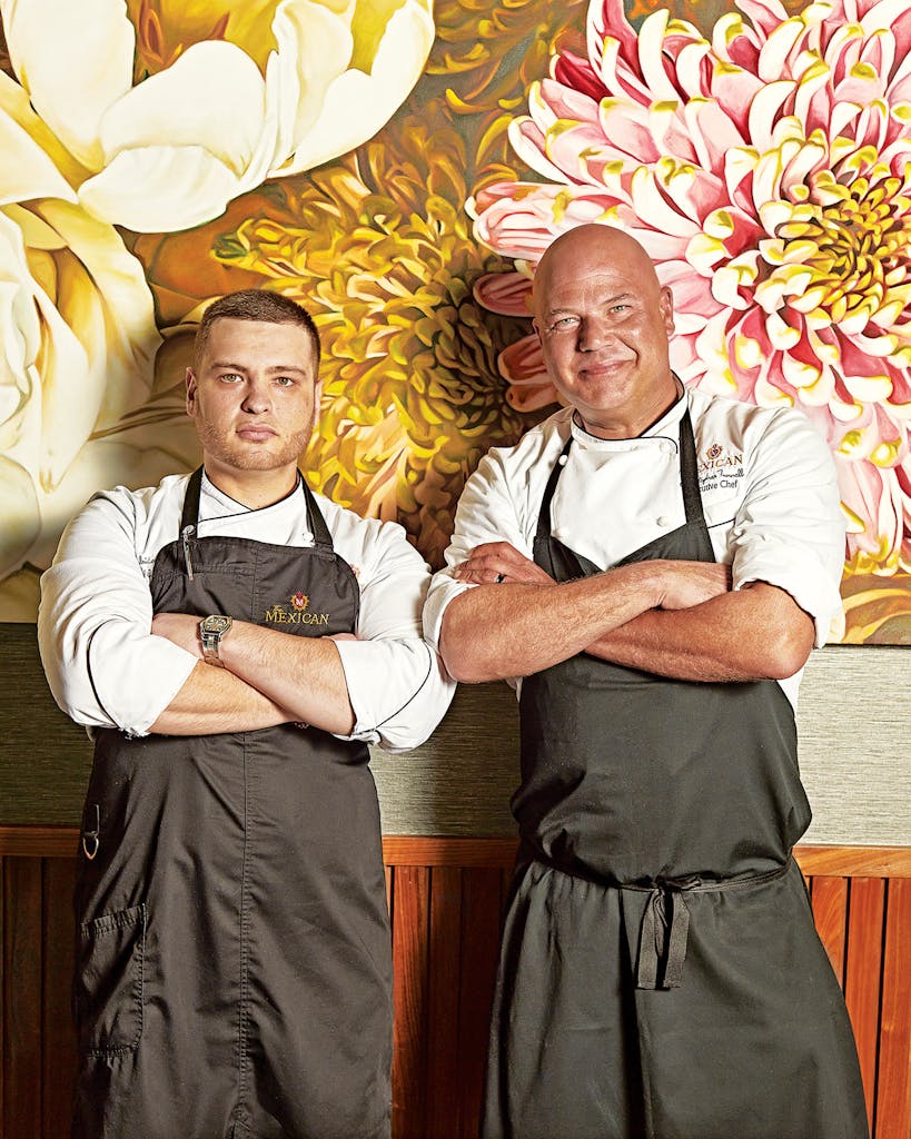 Chefs Rodrigo Lomeli (left) and Christopher Tunnel.