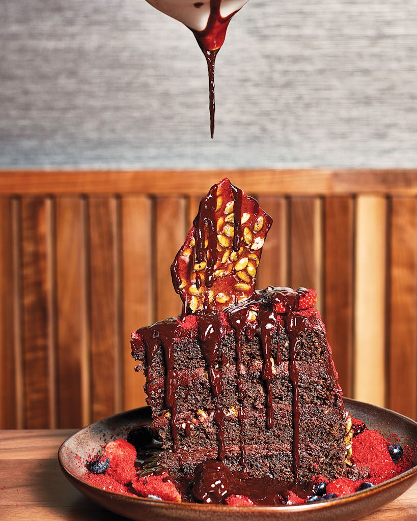 The Chocolate y Pepitas cake.