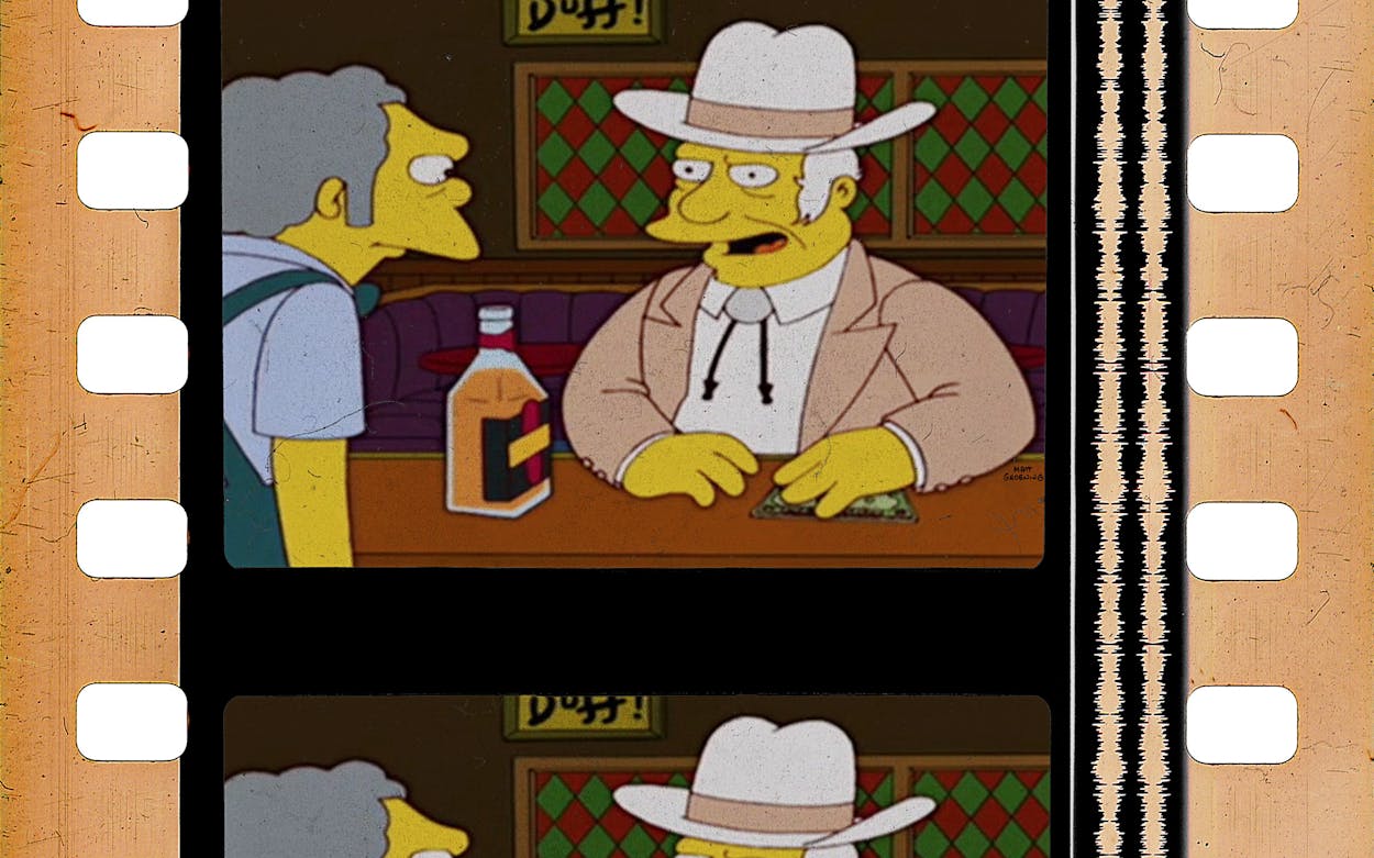 Playing Texan: the Rich Texan character in The Simpsons