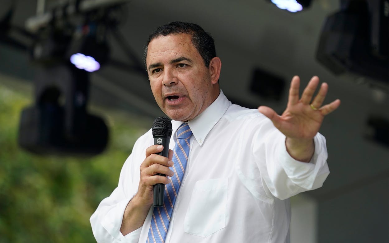 Henry Cuellar speaks during a campaign event, Wednesday, May 4, 2022, in San Antonio