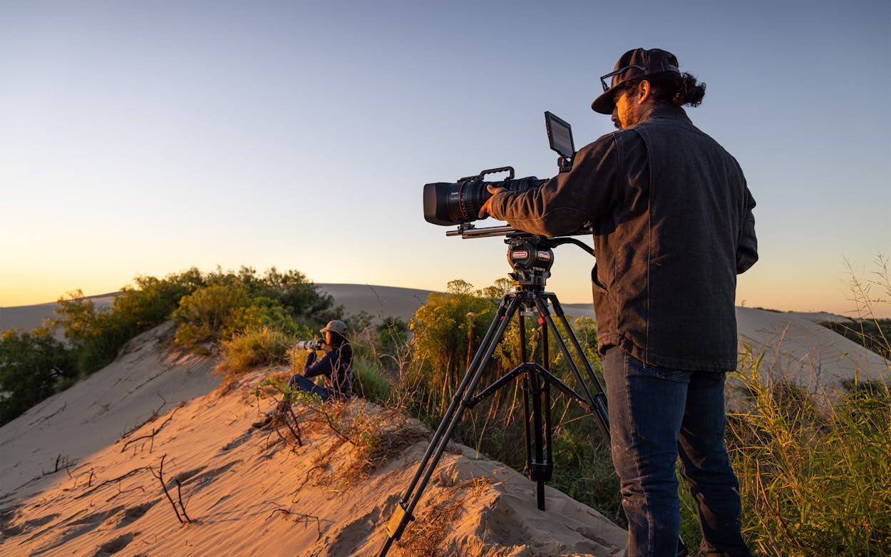 Cinematographer Austin Alvarado in South Texas.