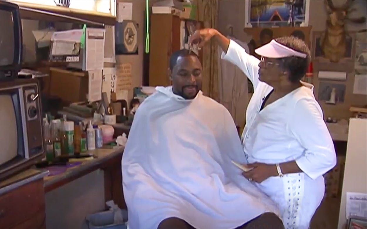 Blanche Harris, the oldest female barber in Texas