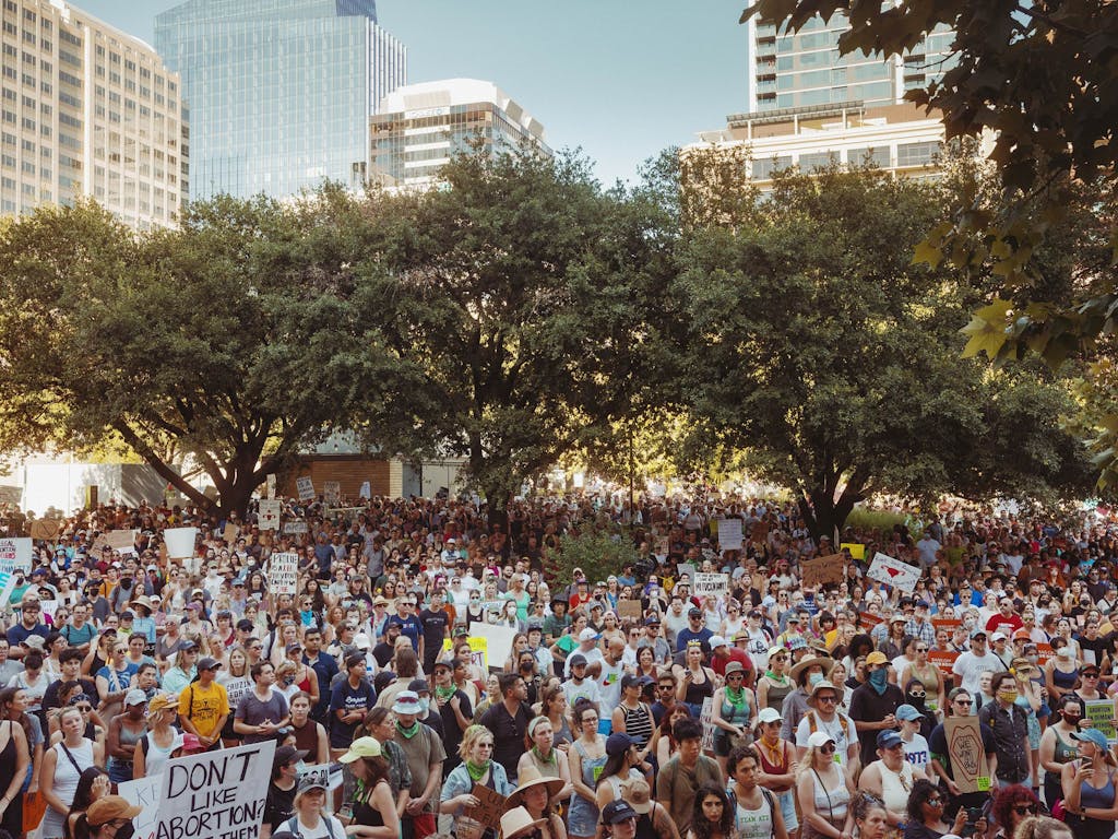 Protesters in Austin on June 24, after the U.S. Supreme Court overturned Roe v. Wade.