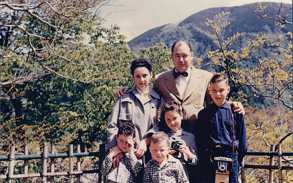 Christopher Cross (front center) on a vacation with his family in the early 1950s.