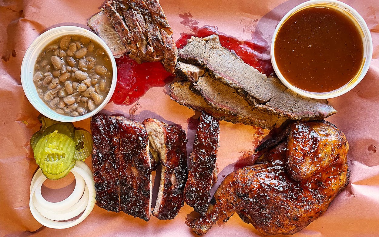 Meats and sides from Big Boys Bar-B-Q in Sweetwater.