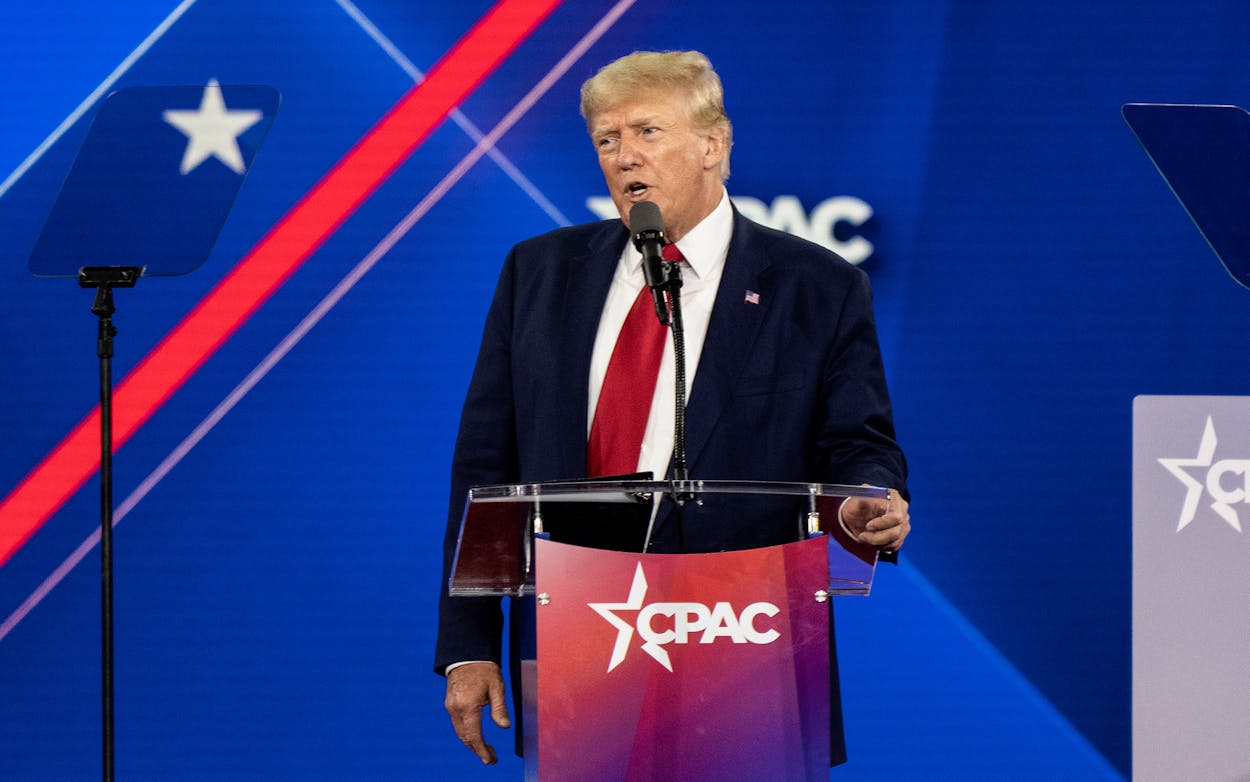 Donald J. Trump speaks during CPAC Texas 2022 conference at Hilton Anatole in Dallas, TX on August 6, 2022.