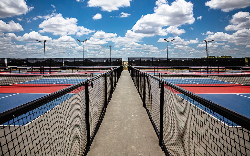 Dreamland’s open-air pickleball courts.
